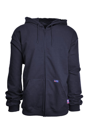 Lapco FR Men's 12oz Zip Up Navy Hoodie SWHFR14ZNY